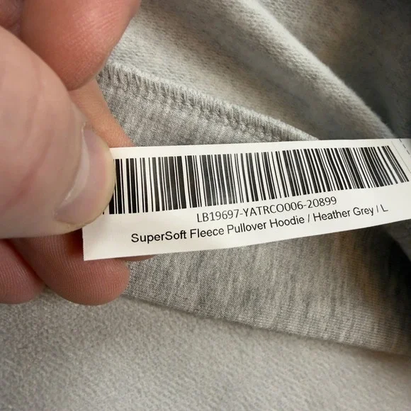 Quince SuperSoft Fleece Pullover Hoodie Heather Grey Large YATRC006 NWT - Picture 4 of 8